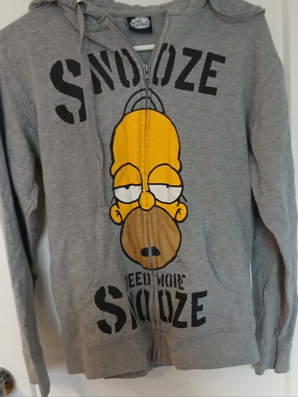 Simpsons Gray Zip Up Hoodie